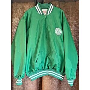 Vintage Chalk Line Boston Celtics Quarter Zip Nylon Jacket XL Pullover NBA